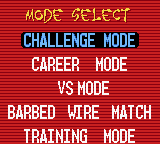 ECW Hardcore Revolution Game Boy Color Mode select