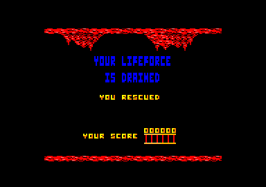 Frost Byte Amstrad CPC I lost all my lifeforce. Game over.