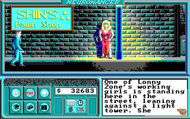 Neuromancer DOS Lonny Zone&#x27;s Girl, Chillin&#x27; by the Light Tower