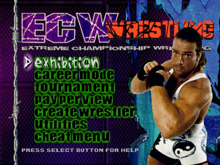 ECW Hardcore Revolution PlayStation Main menu