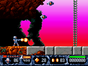 Turrican II: The Final Fight DOS Beginning of level 2