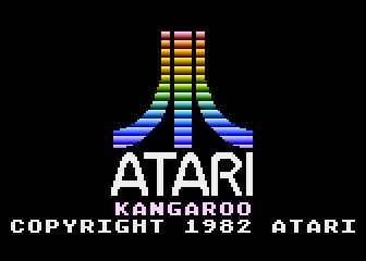 Kangaroo Atari 5200 Atari logo and game title