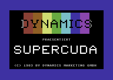Supercuda Commodore 64 Title screen.