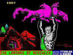 The Labours of Hercules ZX Spectrum Loading screen.