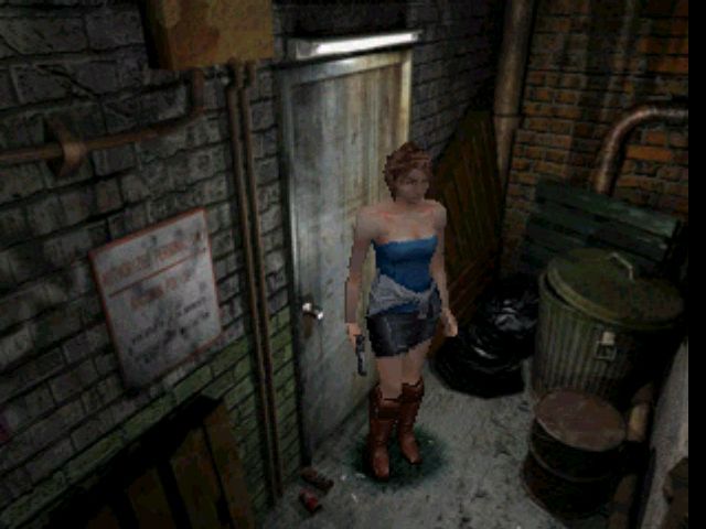 Resident Evil 3: Nemesis PlayStation Close up of Jill standing outside