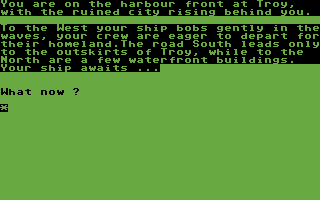 The Odyssey Commodore 64 Start of your quest.