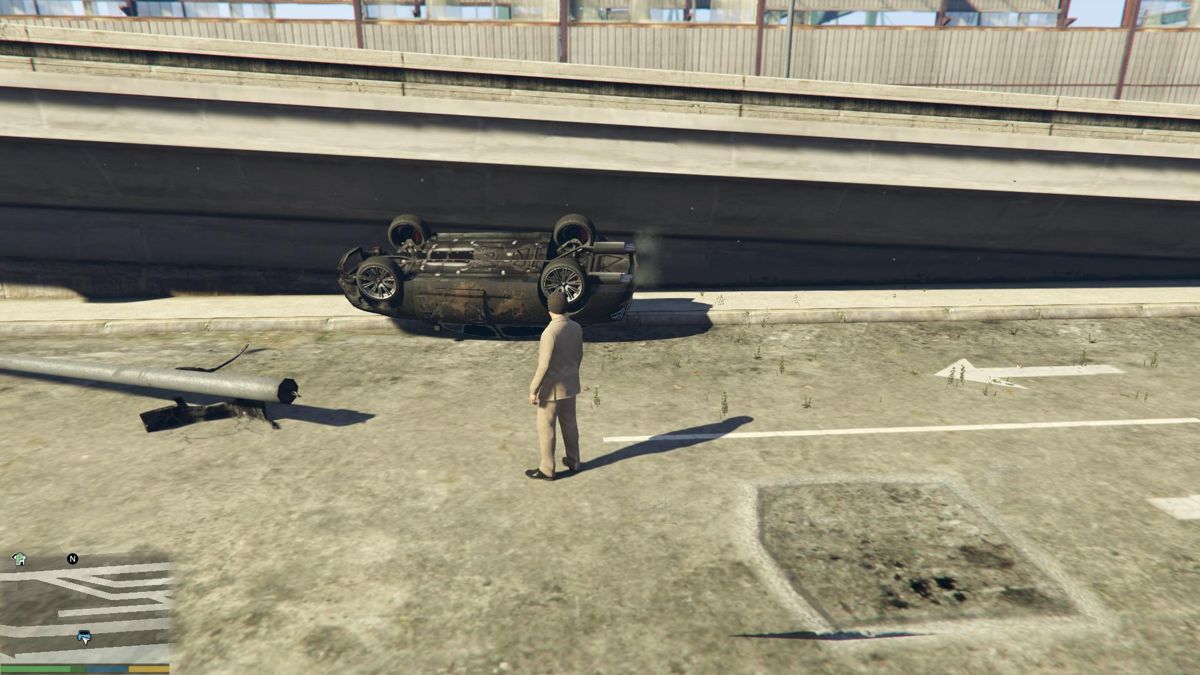 Grand Theft Auto V Windows Cars that lands up side down doesn&#x27;t catch fire anymore