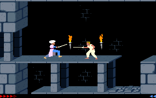 Prince of Persia DOS A Fight in the Dungeons