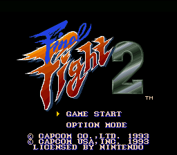 Image result for final fight 2 start screen