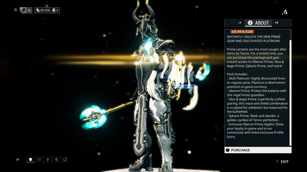 Warframe Oberon Prime Access Pack Screenshots For Xbox One Mobygames