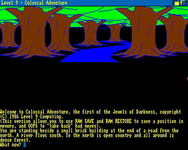 Jewels of Darkness Amiga Starting Colossal Adventure.