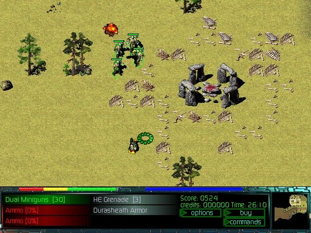 Tribal Rage Windows Cyborg enforcers attack a Death Cultist in one of the single player missions.