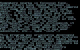Golden Oldies: Volume 1 - Computer Software Classics Commodore 64 Adventure - instructions.
