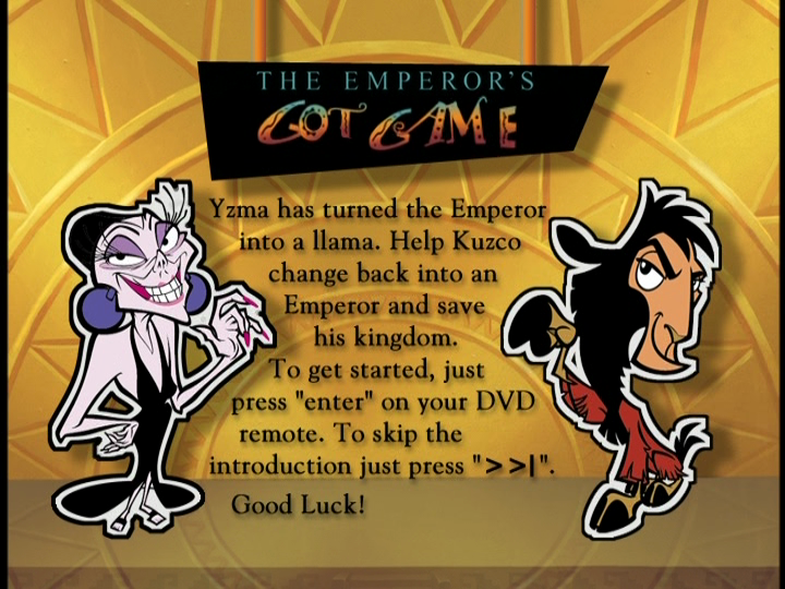 The Emperor S New Groove Included Game Screenshots For Dvd Player Mobygames