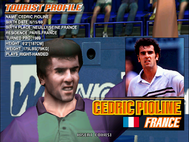 Virtua Tennis Arcade Each character is modelled after a real tennis professional.