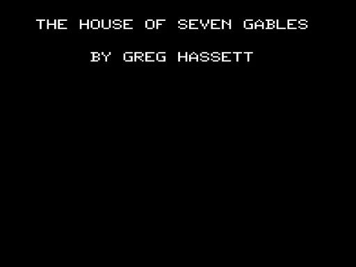 The House of the Seven Gables TRS-80 Title Screen