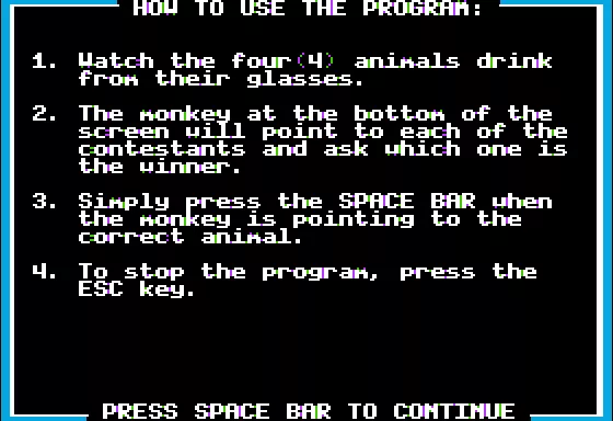 How to Weigh an Elephant Apple II Juice Drinking Race - Instructions