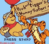 Disney&#x27;s Pooh and Tigger&#x27;s Hunny Safari Game Boy Color Title screen (US)