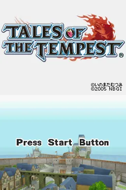 Tales of the Tempest Nintendo DS Title screen