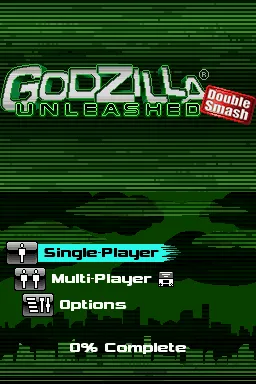 Godzilla Unleashed: Double Smash Nintendo DS Title screen