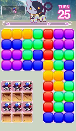 Neco Drop: Cat Friends Nation Browser Some stages have unique layouts instead of a simple grid. Here, the gap means that players can&#x27;t do normal combos next to the boxes; the only option is to make special items that can reach that far.
