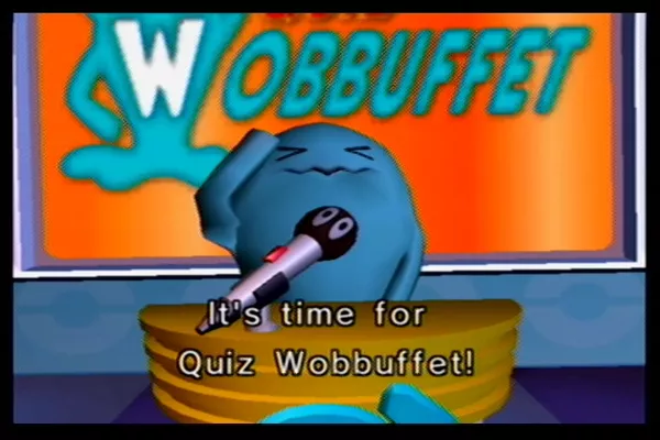 Pok&#xE9;mon Channel GameCube Quiz Wobuffet, another interesting choice for host
