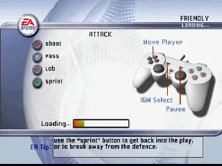 FIFA Soccer 2002: Major League Soccer PlayStation Loading screen.