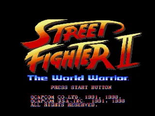 Street Fighter Collection 2 PlayStation &#x3C;i&#x3E;Street Fighter II: The World Warrior&#x3C;/i&#x3E; title screen