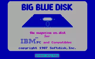 Big Blue Disk #5 DOS Title screen