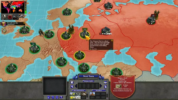 Rise of Nations: Extended Edition Windows The Conquer the World interface is also adapted for widescreen