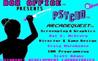 Psycho DOS The title screen.