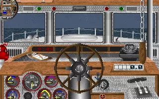 Discoveries of the Deep DOS The ship wheelhouse.