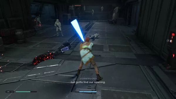 Star Wars: Jedi - Fallen Order PlayStation 4 Deflecting laser shots back to stormtroopers