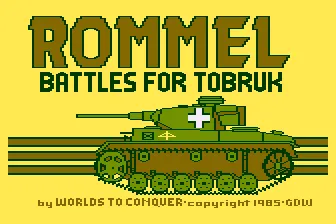 Rommel: Battles for Tobruk Atari 8-bit Title Screen