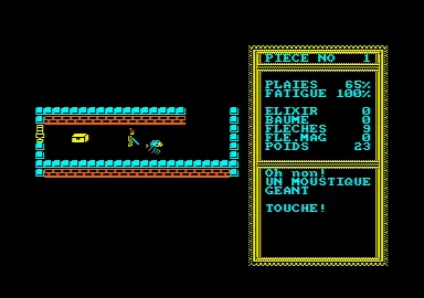 Temple of Apshai Trilogy Amstrad CPC Entering level one, a giant mosquito attacks immediately!