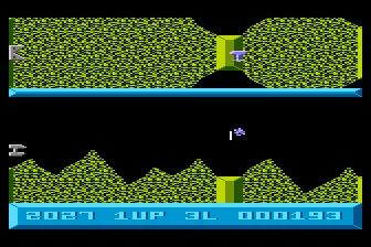 Tanium Atari 8-bit Avoiding Mountains on Level 2