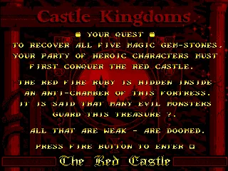 Castle Kingdoms Amiga A description of your Quest