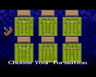 John Barnes European Football Amiga CD32 Formation selection