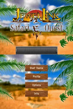 Safari Quest Nintendo DS Title screen / Main menu
