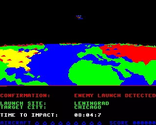 Raid over Moscow BBC Micro Incoming nukes detected.
