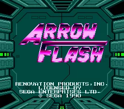 Arrow Flash Genesis Title screen