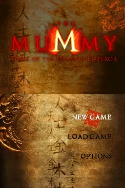 The Mummy: Tomb of the Dragon Emperor Nintendo DS Title screen