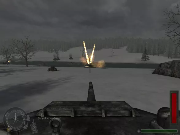 Call of Duty Windows Fighting German Panzers with a US Sherman tank