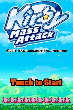 Kirby: Mass Attack Nintendo DS Title screen