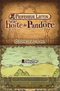 Professor Layton and the Diabolical Box Nintendo DS Title screen (French)