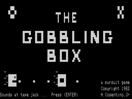 The Gobbling Box TRS-80 Title Screen