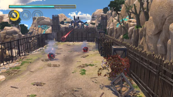 Knack PlayStation 4 Evading grenades during a boss battle