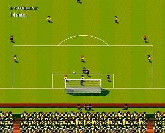 Sensible World of Soccer &#x27;96/&#x27;97 Amiga Yellow card was given to one of the players.