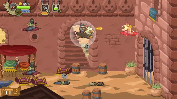Gryphon Knight: Epic PlayStation 4 Fighting in the desert town