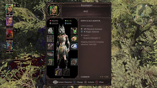 Divinity: Original Sin II - Definitive Edition PlayStation 4 Character equipment screen... it&#x27;s an undead skeleton, but mask lets me take a shape of any other specie
